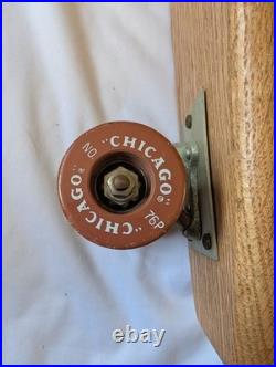Vintage Sokol Skateboard Wood Deck Clay Wheels Nice