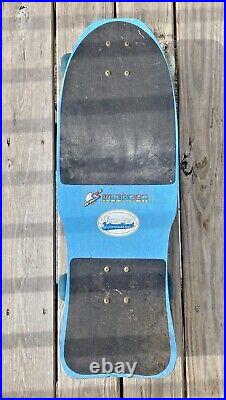 Vintage Sure Grip Bio-Stik 1980's Skateboard Deck With Trucks And Wheels