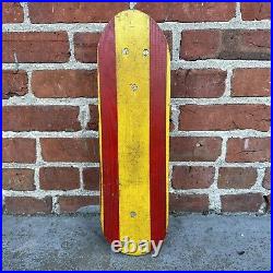 Vintage Surf Skater Skateboard Norfolk Virginia 1950s Red & Yellow