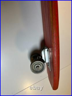 Vintage Tenderfoot Sidewalk Surf Wooden Skateboard Metal Wheels Fort Worth TEXAS