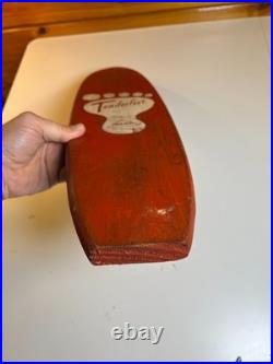 Vintage Tenderfoot Sidewalk Surf Wooden Skateboard Metal Wheels Fort Worth TEXAS