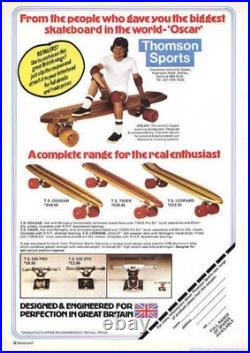 Vintage ThomsonTS Leopard skateboard. Bauman Trucks UFO back OJ Front. 70s Vintage ThomsonTS Leopard skateboard. Bauman Trucks UFO back OJ Front. 70s