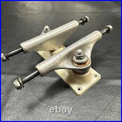 Vintage Tracker Extrack Skateboard Trucks White Silver 1978 Rare 7.5