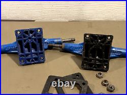 Vintage Tracker Sixtrack SX Street Blue Black Skateboard Trucks Rare 8