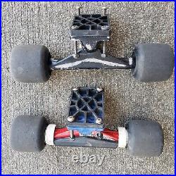 Vintage Tracker Ultralights Skateboard Trucks with Vision Shredder Wheels