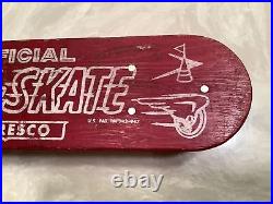 Vintage Tresco Official Skee-Skate Board Metal Wheels Wooden 18.5 Long