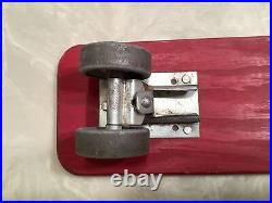 Vintage Tresco Official Skee-Skate Board Metal Wheels Wooden 18.5 Long