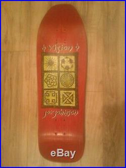 Vintage VISION Joe Johnson Hieroglyphics Skateboard Deck Red Stain