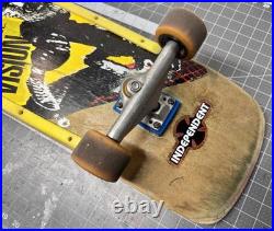 Vintage VISION KELE PRO MODEL Skateboard With Independent Trucks & Vision Wheels