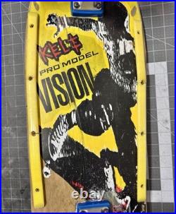 Vintage VISION KELE PRO MODEL Skateboard With Independent Trucks & Vision Wheels