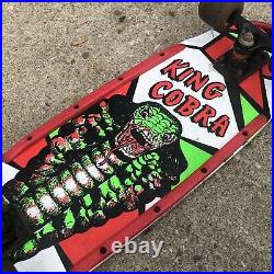 Vintage Valterra King Cobra Skateboard Skate Deck Trucks Wheels 80s 90s