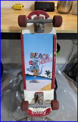 Vintage Variflex Beach Monster Skateboard 1980's Street Rage II Wheels