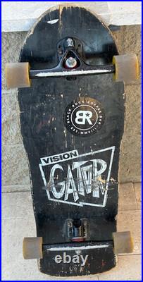 Vintage Vision Gator Skateboard Black on Black Paris Trucks