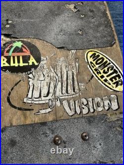 Vintage Vision Skateboard Deck Old School 1980's Rare Vb3 Wheels Tex Avery Wolf