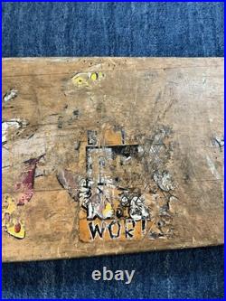 Vintage Vision Skateboard Deck Old School 1980's Rare Vb3 Wheels Tex Avery Wolf