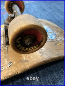 Vintage Vision Skateboard Deck Old School 1980's Rare Vb3 Wheels Tex Avery Wolf