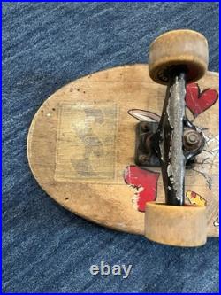 Vintage Vision Skateboard Deck Old School 1980's Rare Vb3 Wheels Tex Avery Wolf