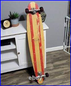 Vintage Vision Street Wear Longboard Skateboard Deck Sidewalk Surfboard 46 Red