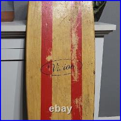 Vintage Vision Street Wear Longboard Skateboard Deck Sidewalk Surfboard 46 Red