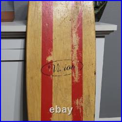 Vintage Vision Street Wear Longboard Skateboard Deck Sidewalk Surfboard 46 Red