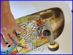 Vintage WORLD INDUSTRIES WET WILLY STAINED GLASS Used Skateboard Complete Board