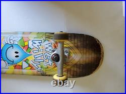 Vintage WORLD INDUSTRIES WET WILLY STAINED GLASS Used Skateboard Complete Board