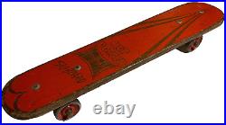 Vintage Wood Hot Dogger Ski Board Skateboard Torrance California METAL WHEELS