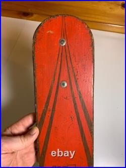 Vintage Wood Hot Dogger Ski Board Skateboard Torrance California METAL WHEELS