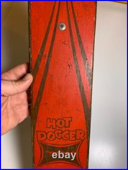 Vintage Wood Hot Dogger Ski Board Skateboard Torrance California METAL WHEELS