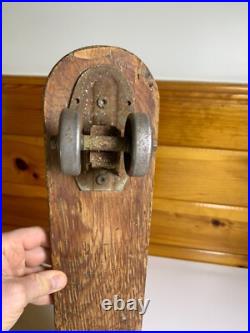 Vintage Wood Hot Dogger Ski Board Skateboard Torrance California METAL WHEELS