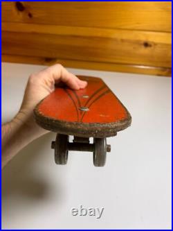 Vintage Wood Hot Dogger Ski Board Skateboard Torrance California METAL WHEELS