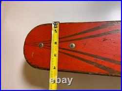 Vintage Wood Hot Dogger Ski Board Skateboard Torrance California METAL WHEELS