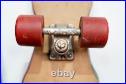 Vintage Wood Skateboard X Caliber Trucks Cadillac Hot Lips Wheels 70s