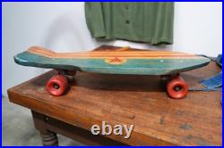 Vintage Wood Skateboard X Caliber Trucks Cadillac Hot Lips Wheels 70s