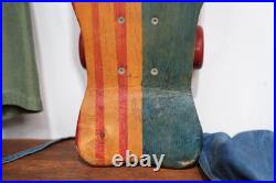 Vintage Wood Skateboard X Caliber Trucks Cadillac Hot Lips Wheels 70s