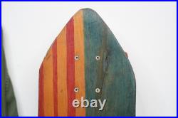 Vintage Wood Skateboard X Caliber Trucks Cadillac Hot Lips Wheels 70s