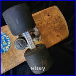 Vintage Wooden 60s Skateboard From Virginia Beach W Vintage Stickers