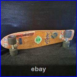 Vintage Wooden 60s Skateboard From Virginia Beach W Vintage Stickers