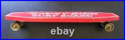 Vintage Wooden Rinky Dink Surf Board Metal Steel Wheels 24 Skateboard 1960s