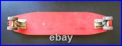 Vintage Wooden Rinky Dink Surf Board Metal Steel Wheels 24 Skateboard 1960s