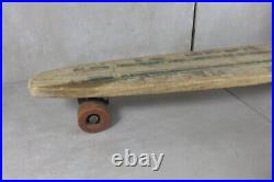Vintage Wooden Sidewalk Skateboard 30 Clay Wheels