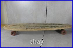 Vintage Wooden Sidewalk Skateboard 30 Clay Wheels