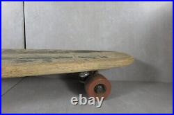 Vintage Wooden Sidewalk Skateboard 30 Clay Wheels