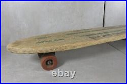 Vintage Wooden Sidewalk Skateboard 30 Clay Wheels