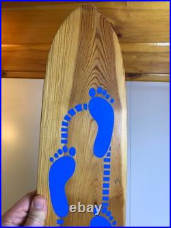 Vintage Wooden Sidewalk Surfboard Skateboard Fifteen Toes Nash Wood Metal Wheels