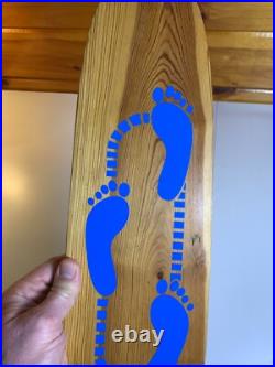 Vintage Wooden Sidewalk Surfboard Skateboard Fifteen Toes Nash Wood Metal Wheels