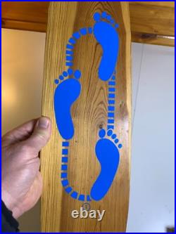 Vintage Wooden Sidewalk Surfboard Skateboard Fifteen Toes Nash Wood Metal Wheels