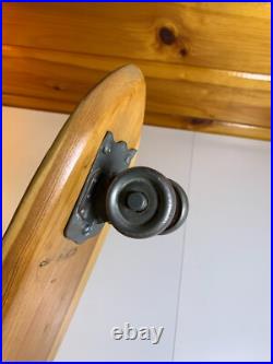 Vintage Wooden Sidewalk Surfboard Skateboard Fifteen Toes Nash Wood Metal Wheels