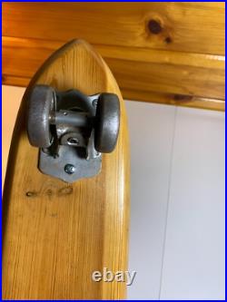 Vintage Wooden Sidewalk Surfboard Skateboard Fifteen Toes Nash Wood Metal Wheels