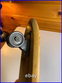 Vintage Wooden Sidewalk Surfboard Skateboard Fifteen Toes Nash Wood Metal Wheels